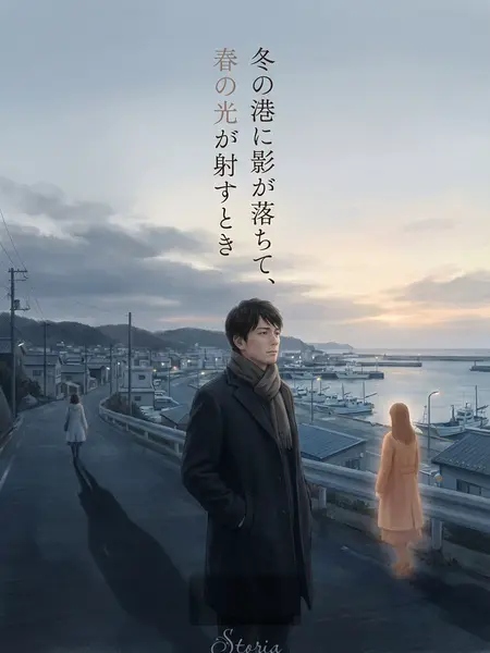 冬の港に影が落ちて、春の光が射すとき